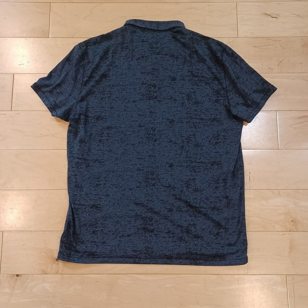 John Varvatos Men’s Burnout Black Short Sleeve Golf Polo Shirt Peace Sign XL - Picture 5 of 7